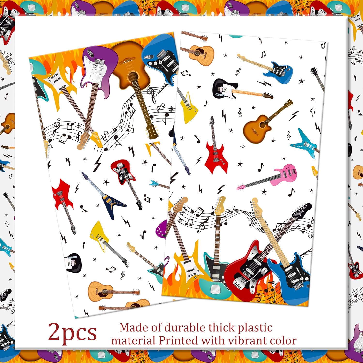 C L Cooper Life Guitar Tablecloths 2pcs Music Theme
