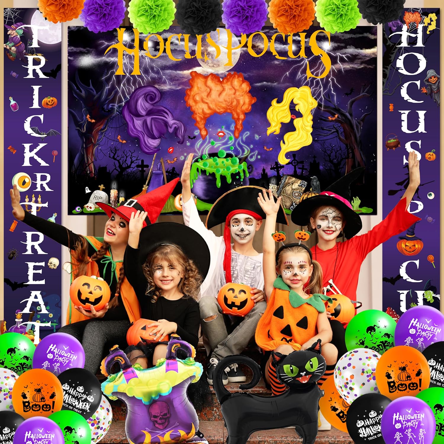 Halloween Party Decorations Set with Witch Themes