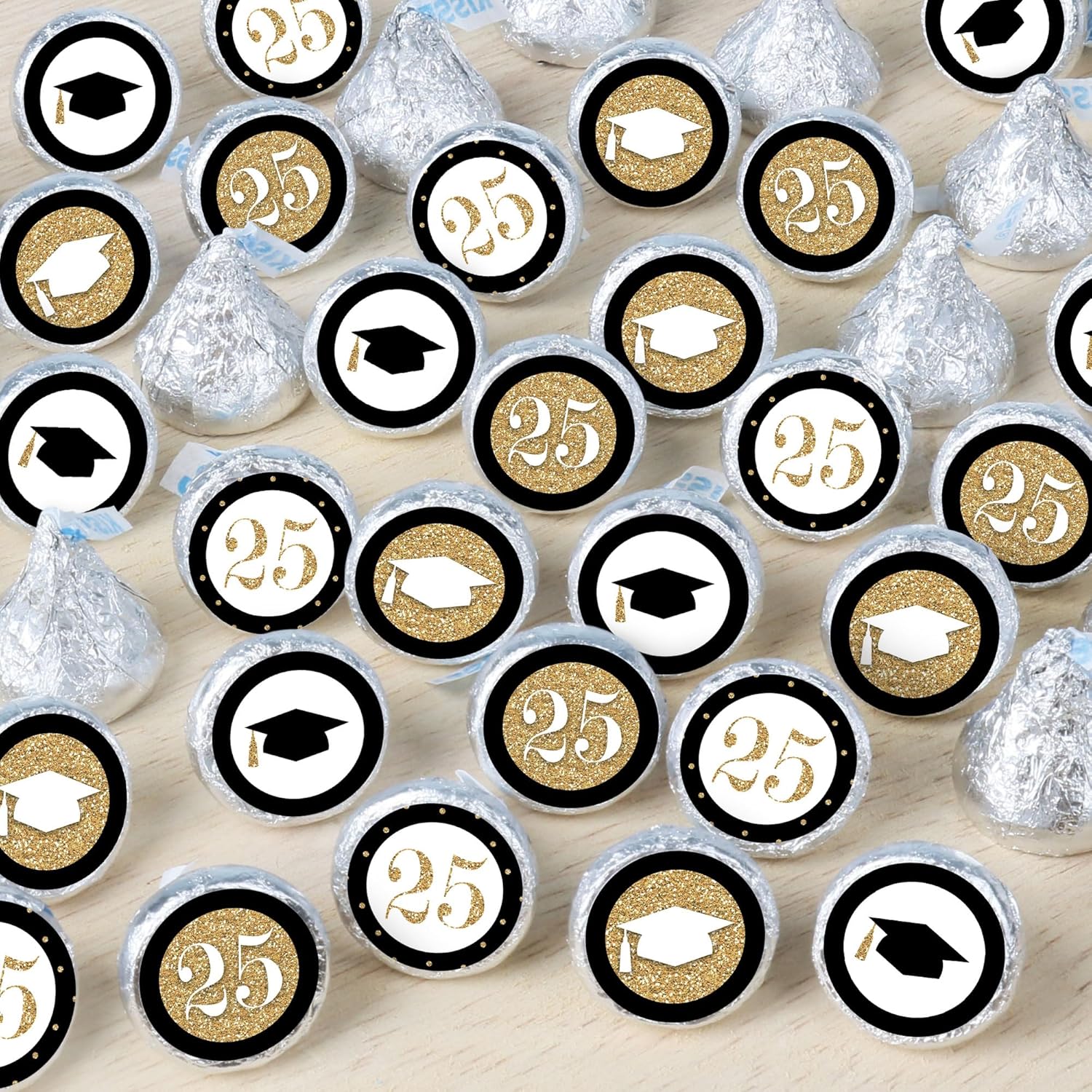 Big Dot of Happiness Gold Tassel Stickers 2025 Graduation Party